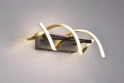 Applique LED 22W dimmable 3 teintes design spiralée noir et laiton mat - Trio - Sequence