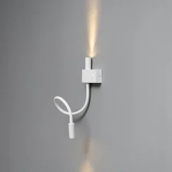 Applique liseuse double lumière épurée blanche - Nanda