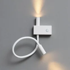 Applique liseuse double lumière épurée blanche - Nanda