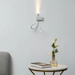 Applique liseuse double lumière épurée blanche - Nanda