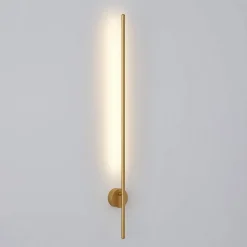Applique longiligne dorée lumière LED - Mandal
