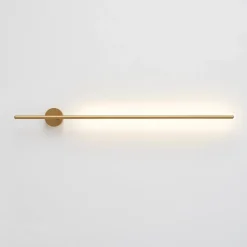 Applique longiligne dorée lumière LED - Mandal