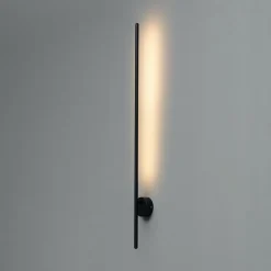 Applique longiligne noire lumière indirecte LED - Mandal