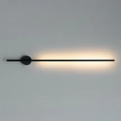 Applique longiligne noire lumière indirecte LED - Mandal