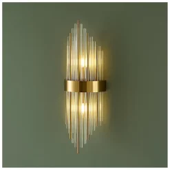 Applique luxueuse en verre et métal look art déco - Dania