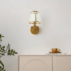 Applique luxueuse métal finition laiton et cristal - Odrina