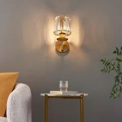 Applique luxueuse métal finition laiton et cristal - Odrina