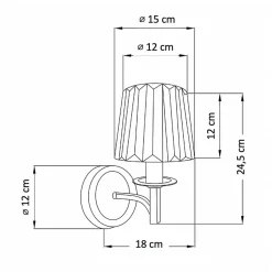 Applique luxueuse métal finition laiton et cristal - Odrina