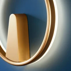 Applique minimaliste cercle LED doré - Scott