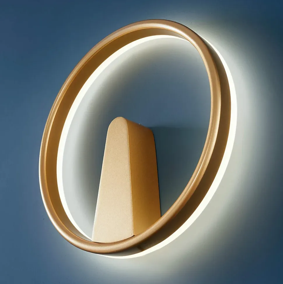 Applique minimaliste cercle LED doré - Scott