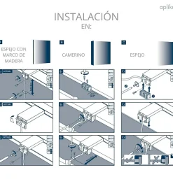 Applique miroir de salle de bain LED à crochets multiples - Dimmable de 3000K à 5700K - 80cm - Modèle Lyra