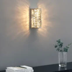 Applique métal chromé et cristaux - Elina