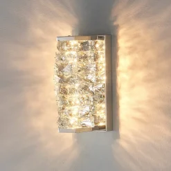 Applique métal chromé et cristaux - Elina