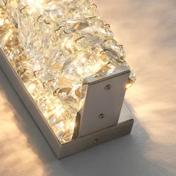 Applique métal chromé et cristaux - Elina