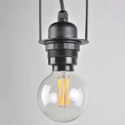 Applique métal et jacinthe naturel Cancun E27 15W IP44 L.20 x l.30 x H.23 x P.30 cm