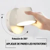 Applique Mural LED avec Projecteur Orientable 6W 2700K Lumière Chaude de Lecture en Aluminium Blanc Design Nordique Mode