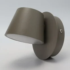 Applique Mural LED avec Projecteur Orientable 6W 2700K Lumière Chaude de Lecture en Aluminium Gris Design Nordique Moder