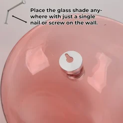 Applique mural LED poli en forme de ballon verre coloré froissé lumière chaude 8W avec interrupteur intégré dans le câbl