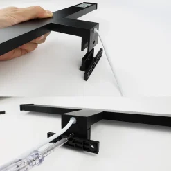 Applique Mural LED Slim pour Salle de Bain et Miroir en Aluminium8W40cmIP44 Lumière Blanche Neutre 4000K Noir