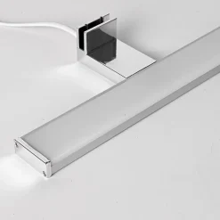 Applique mural LED 8W 30 cm IP44 pour salle de bain miroir et meubleslim en aluminium chromé avec lumière blanche neutre