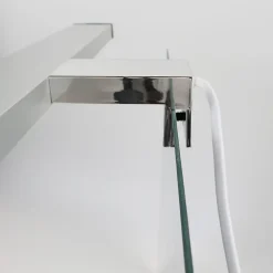 Applique mural LED 12W 50 cm IP44 pour salle de bain miroir et meuble slim en aluminium chromé avec lumière blanche neut