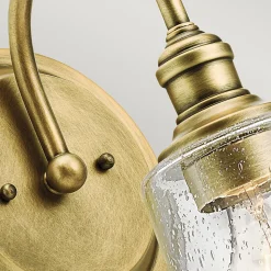 Applique murale à 1 lumière Elstead Waverly, laiton naturel, E27