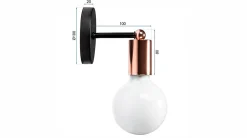 APPLIQUE MURALE 392205 BLACK 8X10X10CM