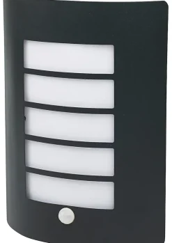 Applique murale à détection Grandy E27 40W IP44 GoodHome gris anthracite