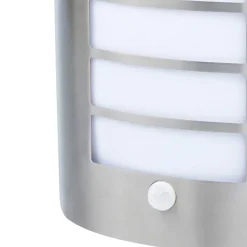 Applique murale à détection Grandy E27 40W IP44 GoodHome gris chrome