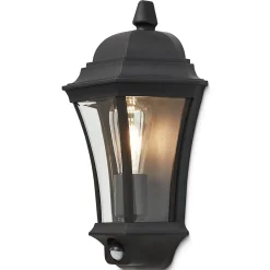 Applique murale à détection Richelieu E27 60W IP44 GoodHome noir