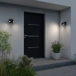 Applique murale 2 têtes Tongoa GU10 25W IP44 Goodhome gris