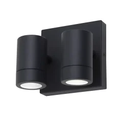 Applique murale 2 têtes Tongoa GU10 25W IP44 Goodhome gris