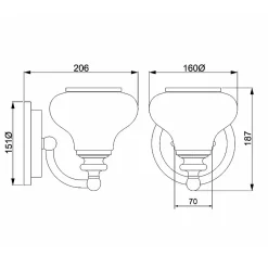 Applique murale Ainsley 1 lumière