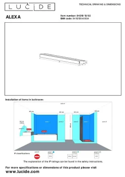 Applique murale ALEXA en métal avec LED intégré - Or Mat / Laiton - Lucide