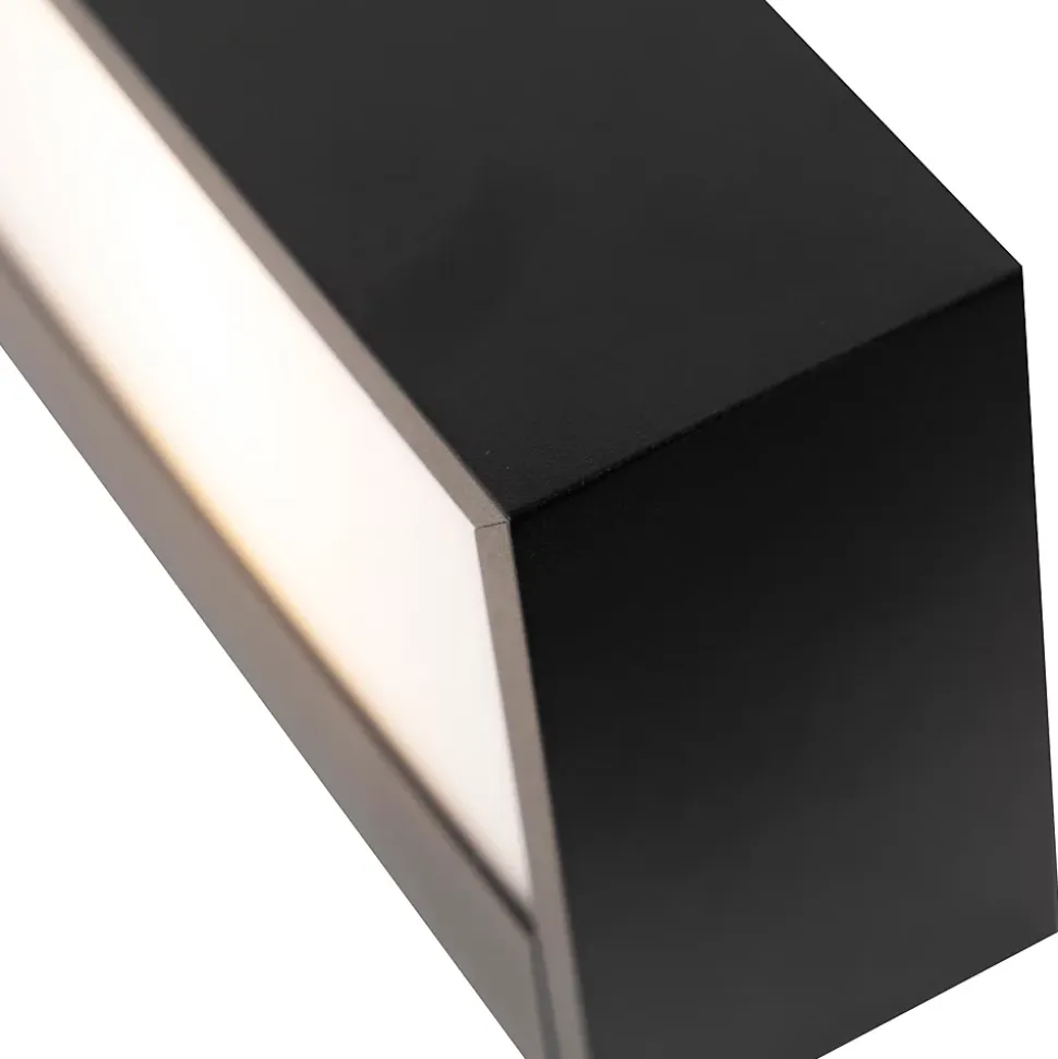 Applique murale allongée design noire 60 cm - Houx