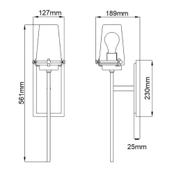 Applique murale Alton 1 lumière