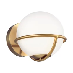 Applique murale Apollo 1 lumière - Laiton bruni