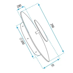 APPLIQUE MURALE APP1270 BLACK GOLD