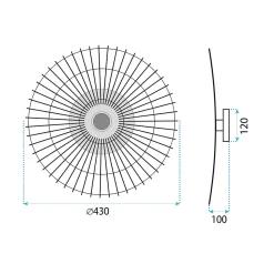 APPLIQUE MURALE APP1267 BOHO BROWN
