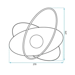 APPLIQUE MURALE APP1432-CW BLACK GOLD