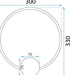 APPLIQUE MURALE APP1384-CW GOLD 30CM