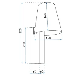 APPLIQUE MURALE APP1279-1W BLACK