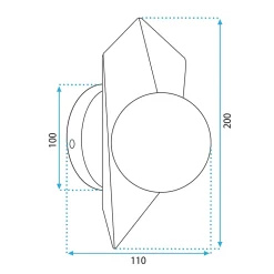 APPLIQUE MURALE APP1411-W BLACK GOLD