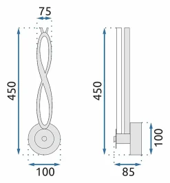 APPLIQUE MURALE APP1048-W BLACK