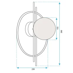 APPLIQUE MURALE APP1436-W GOLD