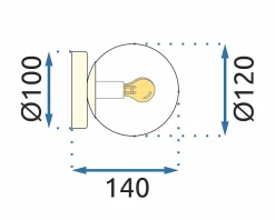 APPLIQUE MURALE APP1250-1W GOLD