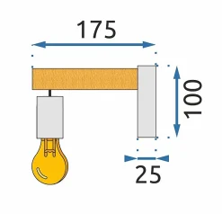 APPLIQUE MURALE APP972-1W LINE BLACK