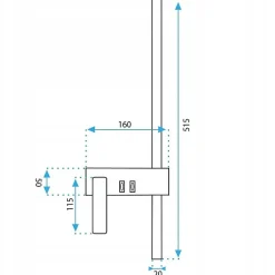 APPLIQUE MURALE APP1439-W RIGHT BLACK GOLD