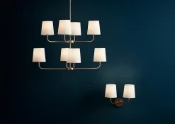 Applique murale Arrioph 2 lampes E14 IP20 or et