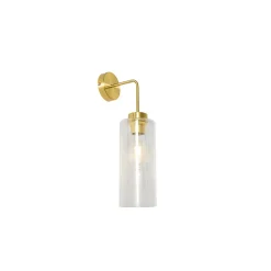 Applique murale Art déco dorée avec verre - Laura